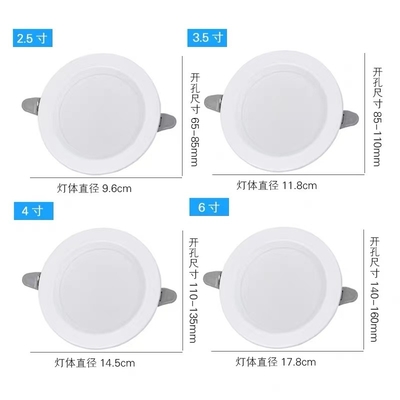2160 Lumen Smd 2835 โคมไฟดาวน์ไลท์ LED 12w