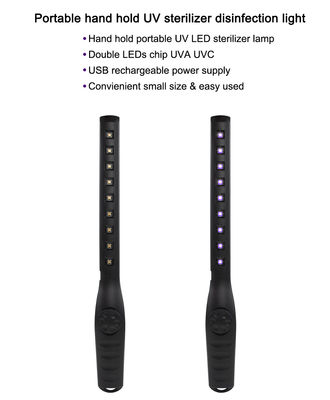 แบบพกพา Alumium Led หลอดไฟฆ่าเชื้อโรค SMD 2835 USB Power Supply IP44 8000H Life Span