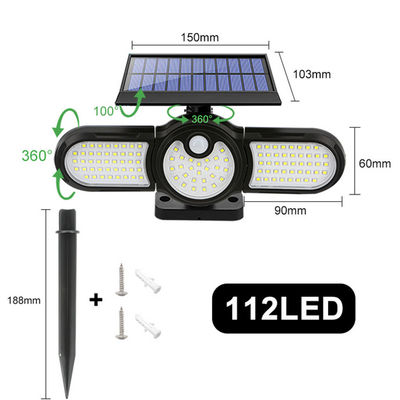 ภูมิทัศน์ Cri70 Pir Sensor Solar Light สำหรับ Yard Hotel
