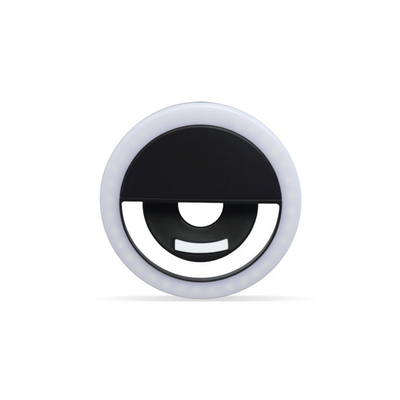 Cri70 Selfie Led Ring Light การถ่ายภาพความงามแฟลชคลิปบนโทรศัพท์แบบพกพาแบตเตอรี่ดำเนินการ