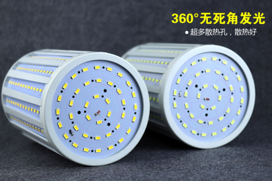 หลอด LED ทรงข้าวโพด LED กระจายความร้อนได้ 360° พร้อมแสงสีขาวและตัวขับคงที่
