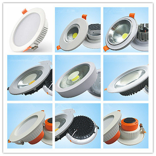 5w - 50w ห้องน้ำในร่ม Led Downlights Led Cob โคมไฟเพดานโคมไฟอลูมิเนียม Body Material